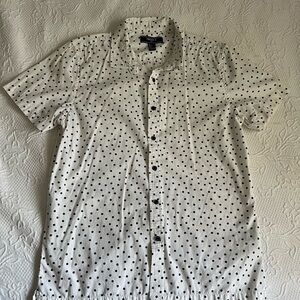 Men's White Polka Dot Shirt